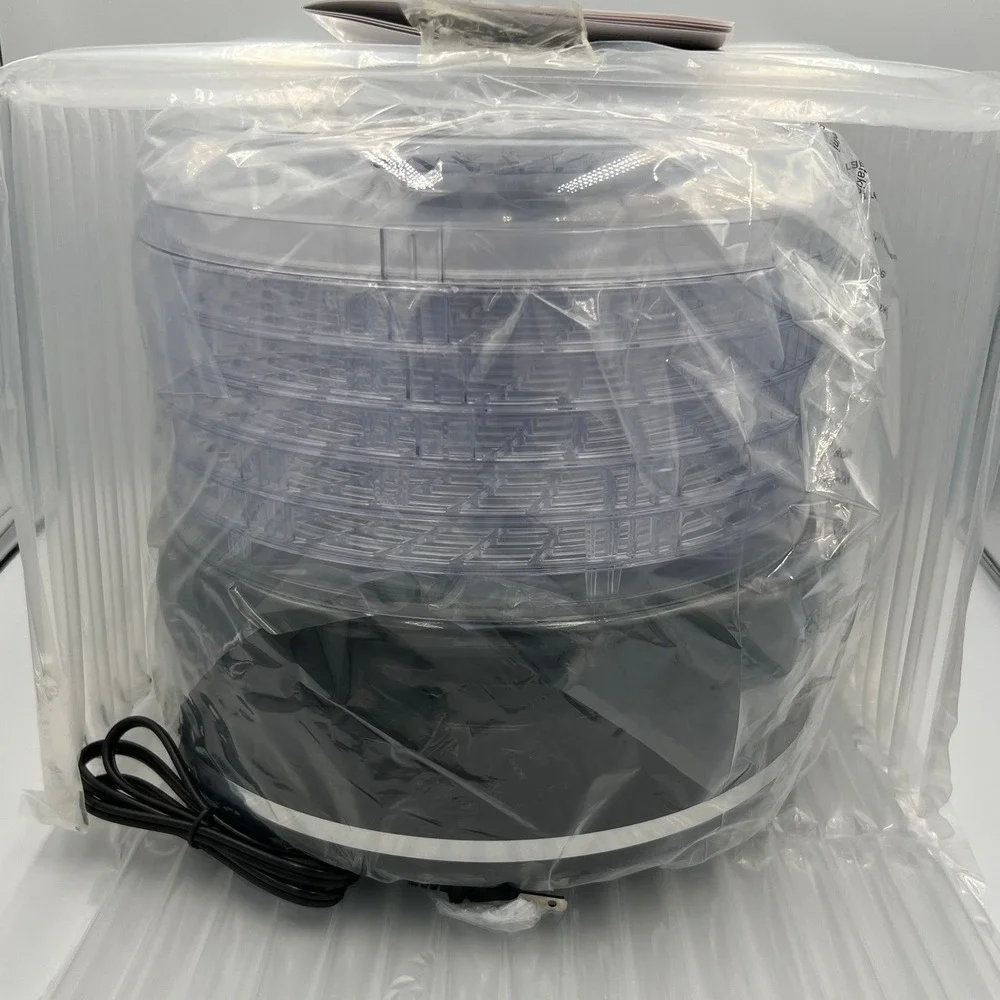 Elechomes Food Dehydrator UH0401 6-Tray Black New Digital Timer 400W